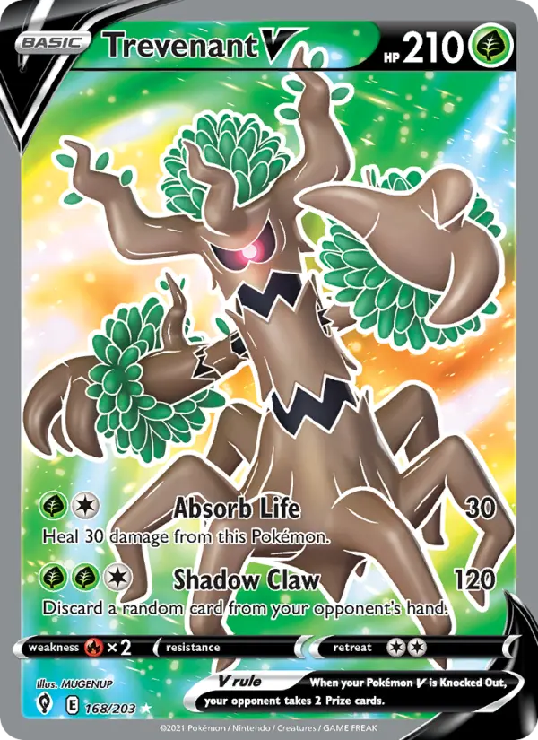 Trevenant V 168 Evolving Skies Pokesingles