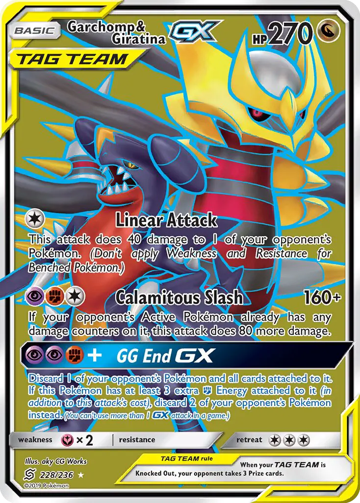 Garchomp & Giratina GX 228 Unified Minds Pokesingles