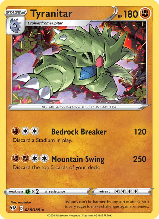 Tyranitar 88 Darkness Ablaze Pokesingles