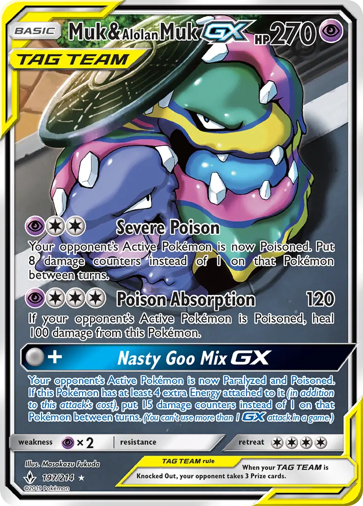 Muk & Alolan Muk GX 197 Unbroken Bonds Pokesingles