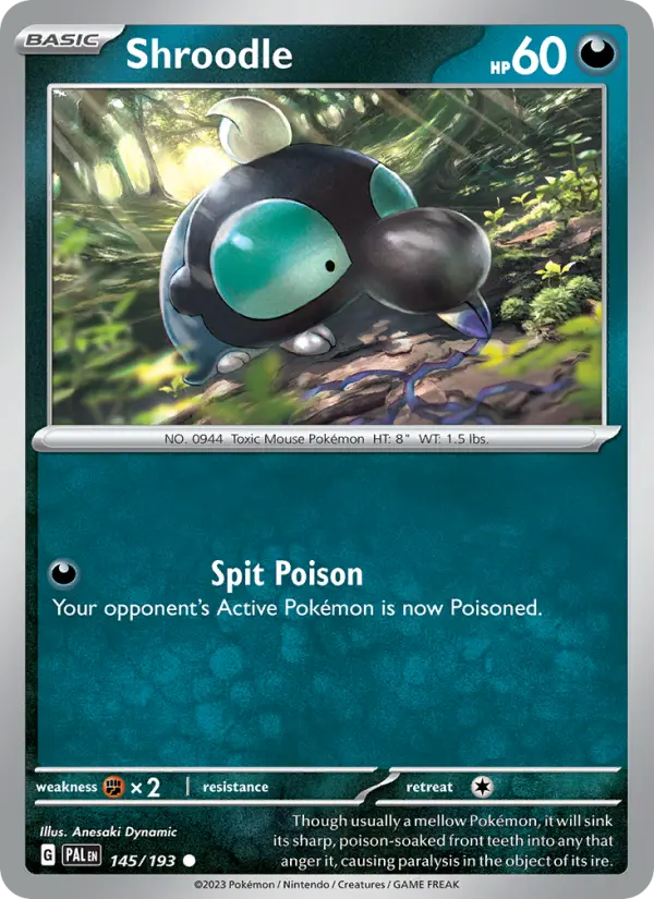 Shroodle 145 Paldea Evolved Pokesingles