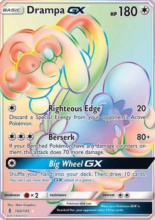 Drampa GX 160 Guardians Rising Pokesingles