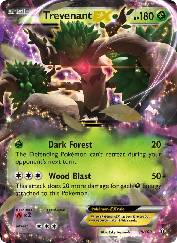 Trevenant EX 19 Primal Clash Pokesingles