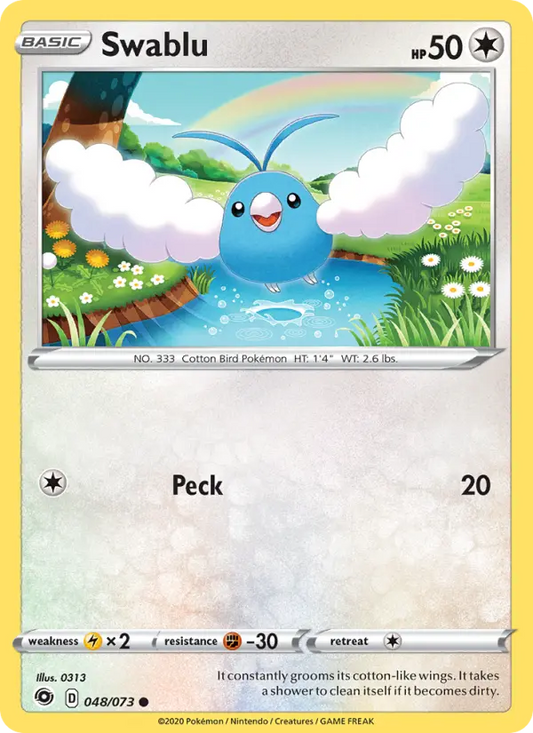 Swablu 48 Champion's Path Pokesingles
