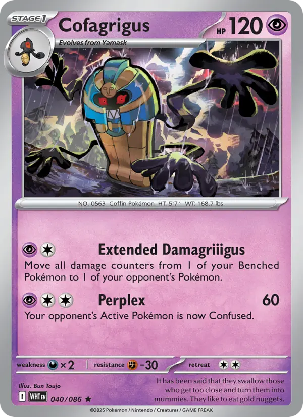 Cofagrigus 40 White Flare Pokesingles