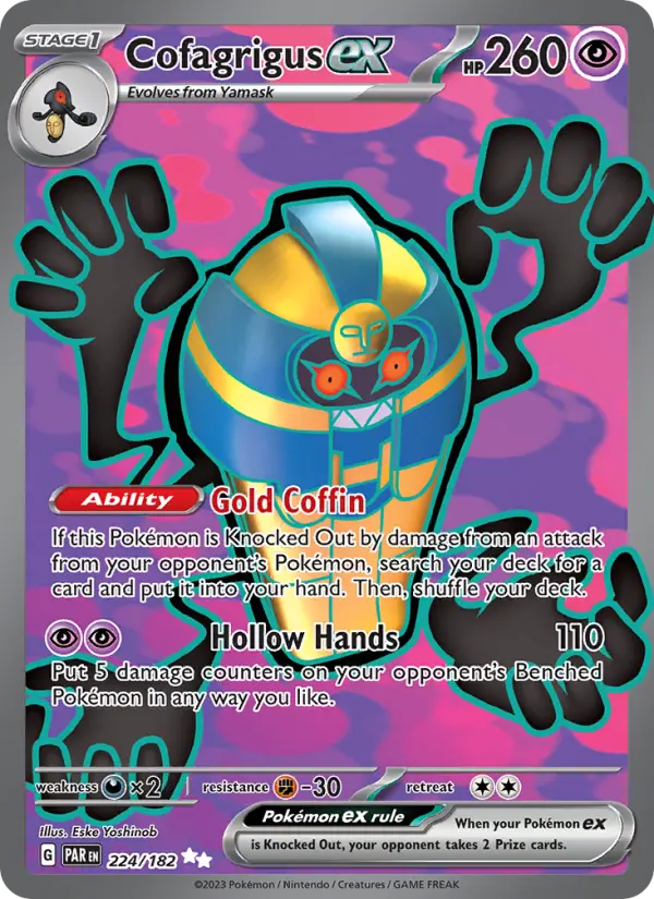 Cofagrigus ex 224 Paradox Rift Pokesingles