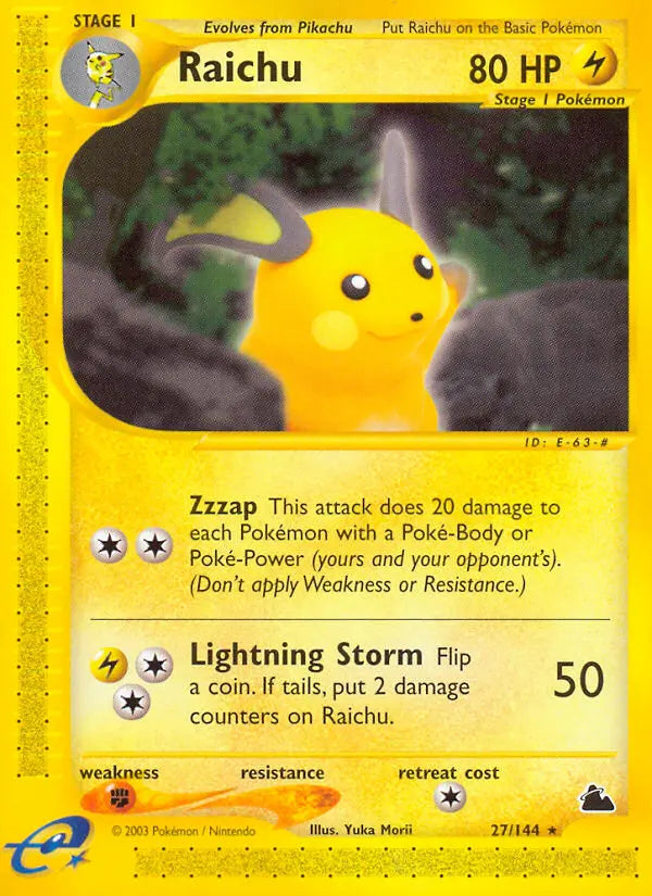 Raichu 27 Skyridge Pokesingles