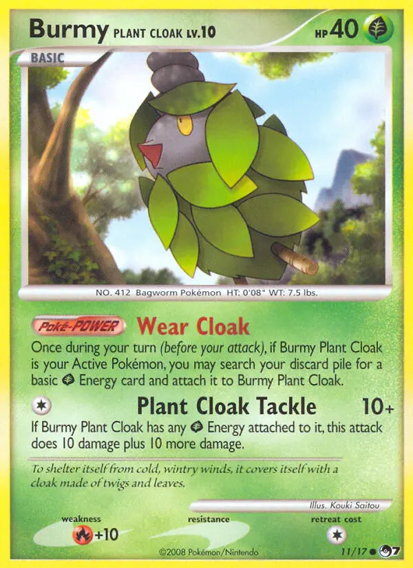 Burmy Plant Cloak 11 POP Series 7 Pokesingles