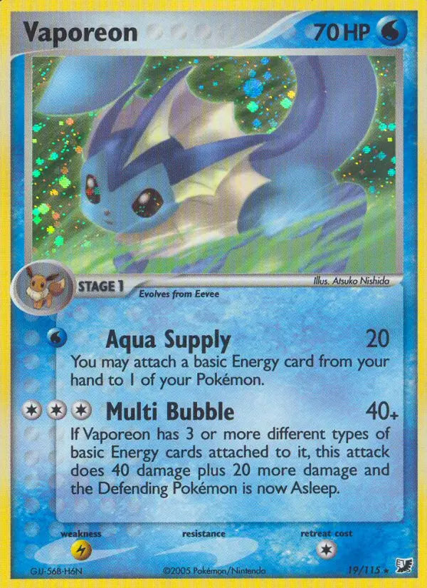 Vaporeon 19 Unseen Forces Pokesingles