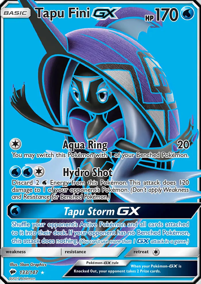 Tapu Fini GX 133 Burning Shadows Pokesingles