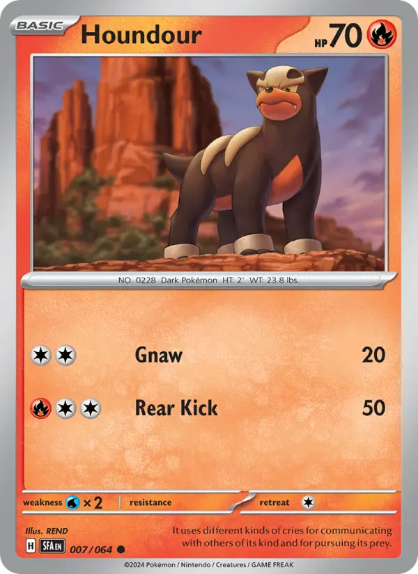 Houndour 7 Shrouded Fable Pokesingles