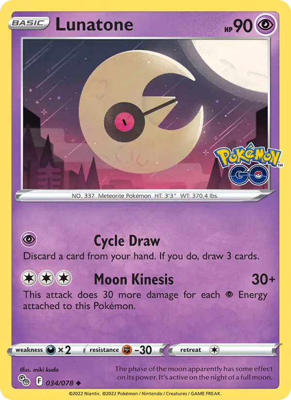 Lunatone 34 Pokémon GO Pokesingles