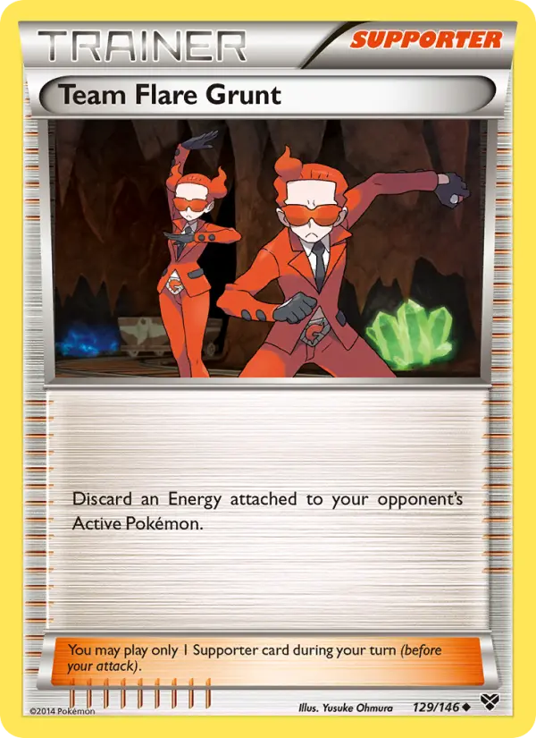 Team Flare Grunt 129 XY Pokesingles