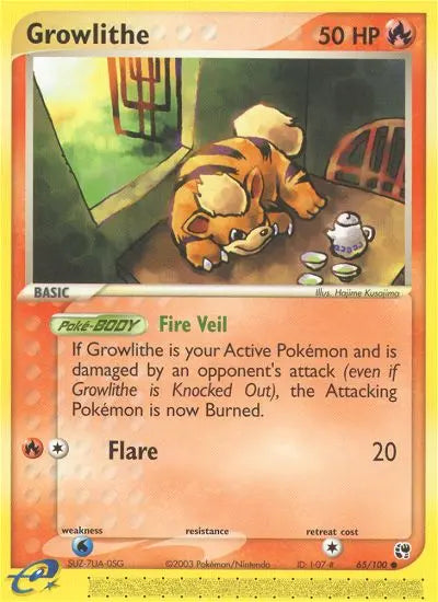 Growlithe 65 Sandstorm Pokesingles