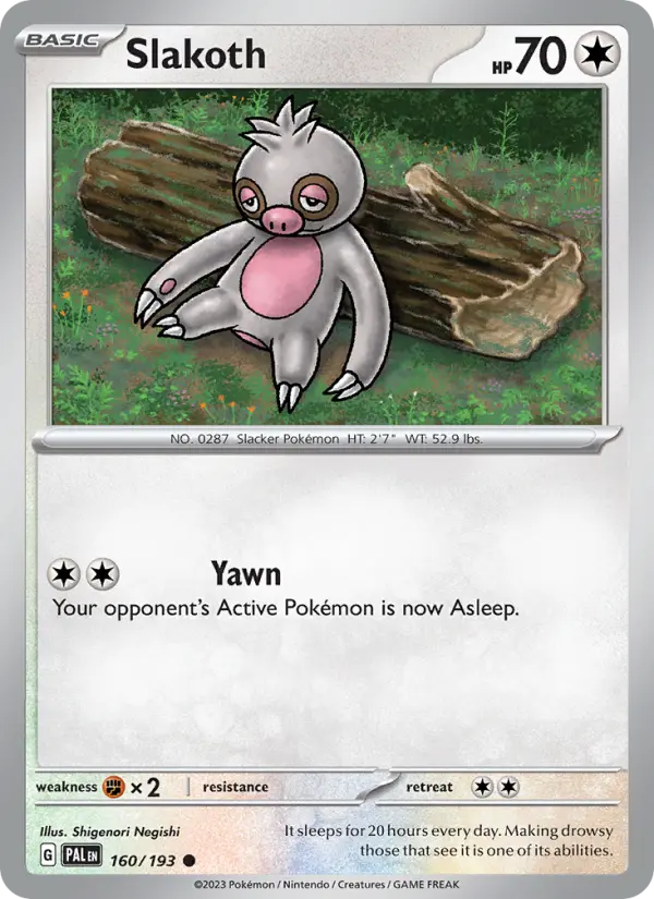 Slakoth 160 Paldea Evolved Pokesingles