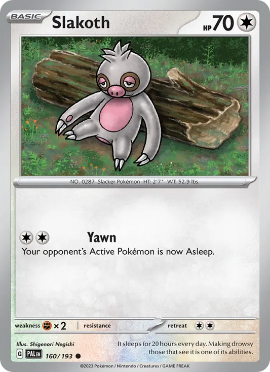 Slakoth 160 Paldea Evolved Pokesingles