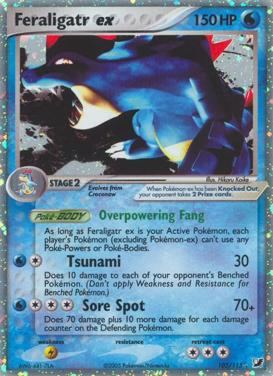 Feraligatr ex 103 Unseen Forces Pokesingles