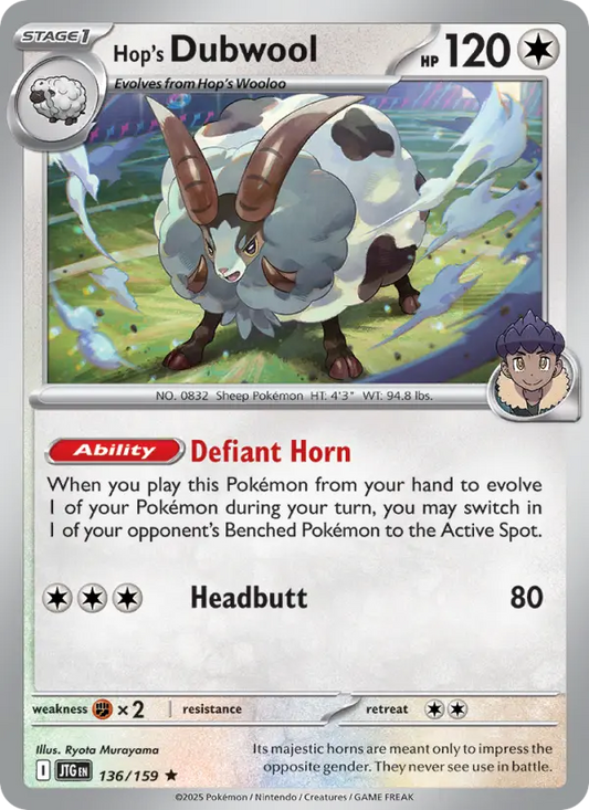 Hop's Dubwool 136 Journey Together Pokesingles