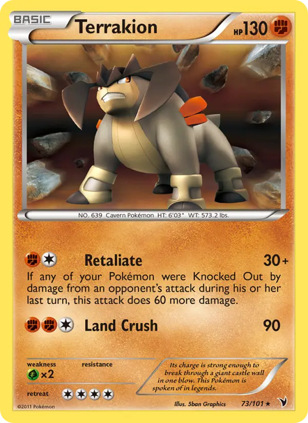 Terrakion 73 Noble Victories Pokesingles