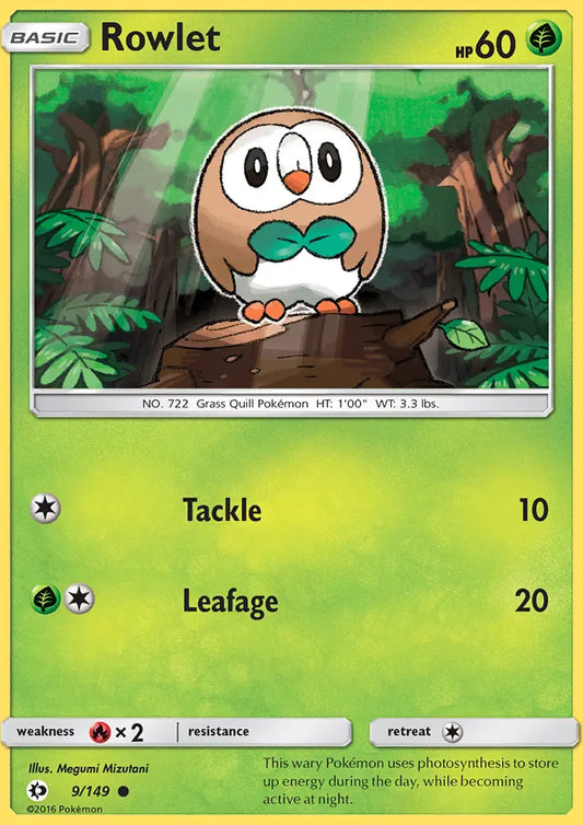 Rowlet 9 Sun & Moon Pokesingles