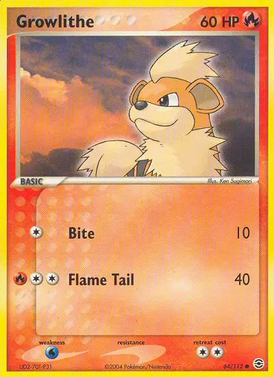 Growlithe 64 FireRed & LeafGreen Pokesingles