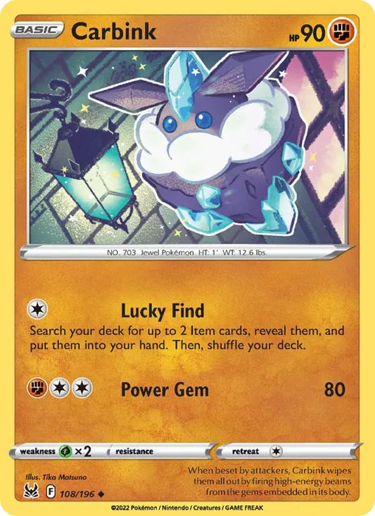 Carbink 108 Lost Origin Pokesingles