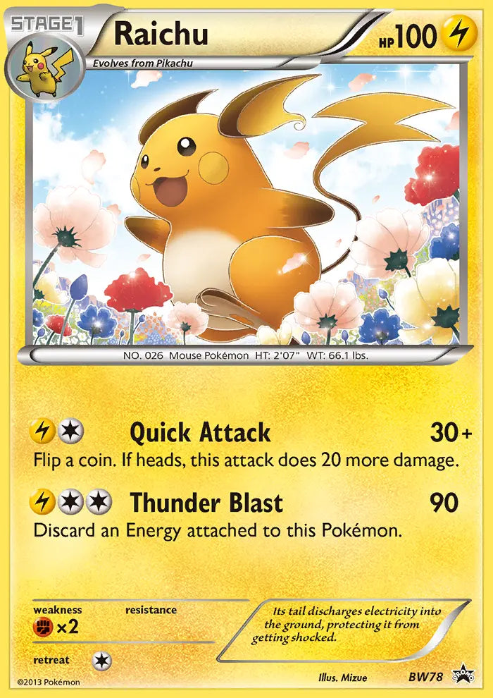 Raichu BW78 BW Black Star Promos Pokesingles