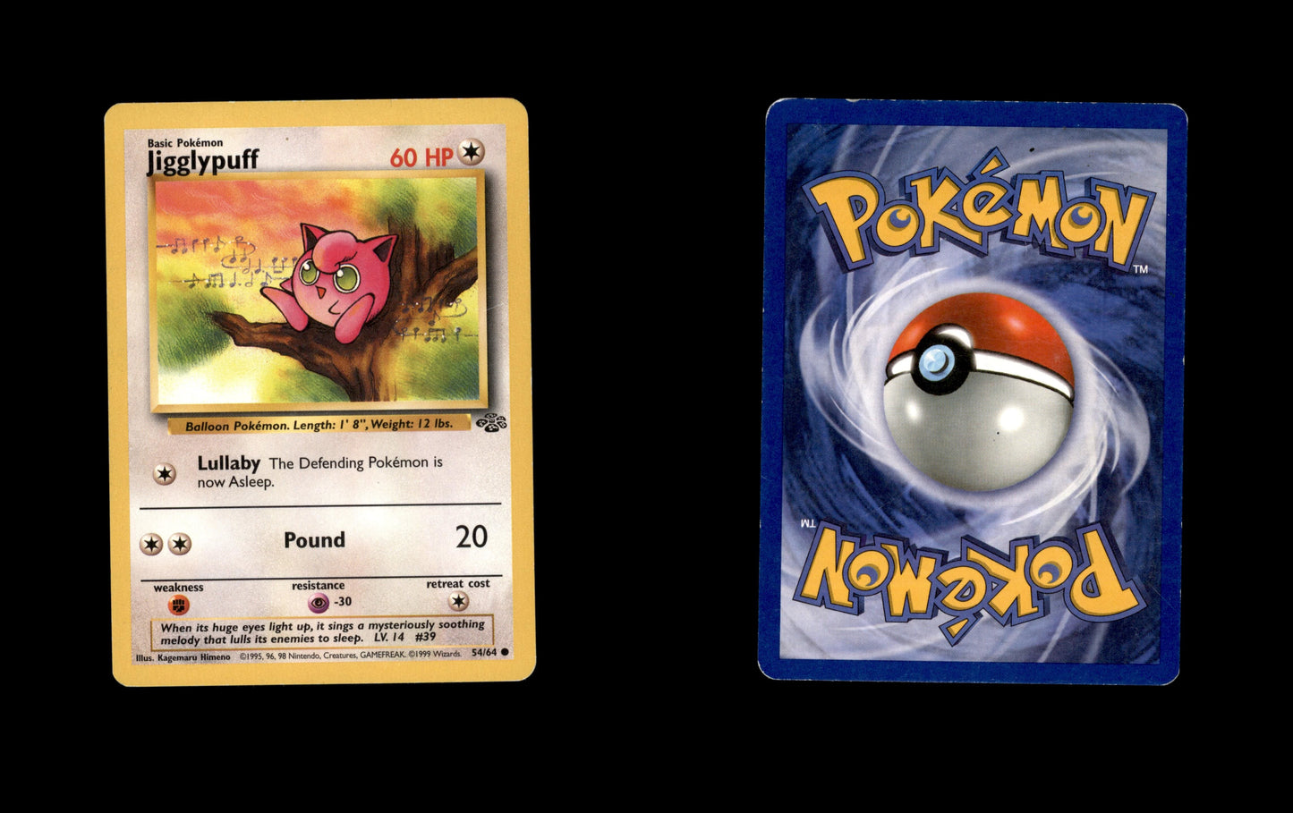 *SE BILDE FOR TILSTAND* Jigglypuff #54 Pokemon Jungle Pokesingles