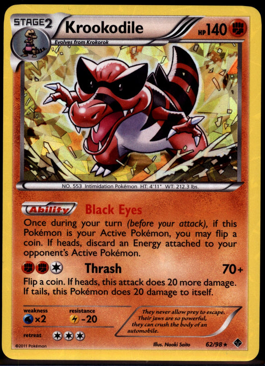 Krookodile 62 Cracked Ice Holo - Emerging Powers Pokesingles