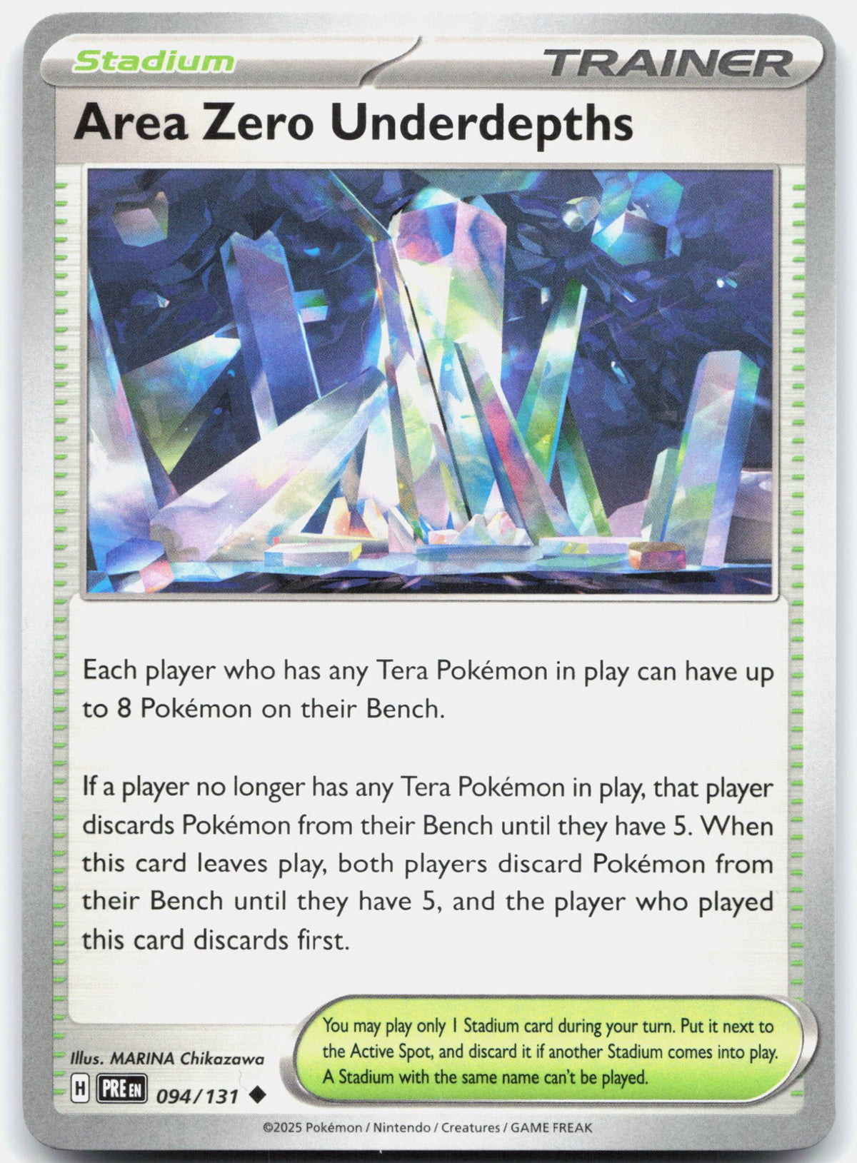 Area Zero Underdepths