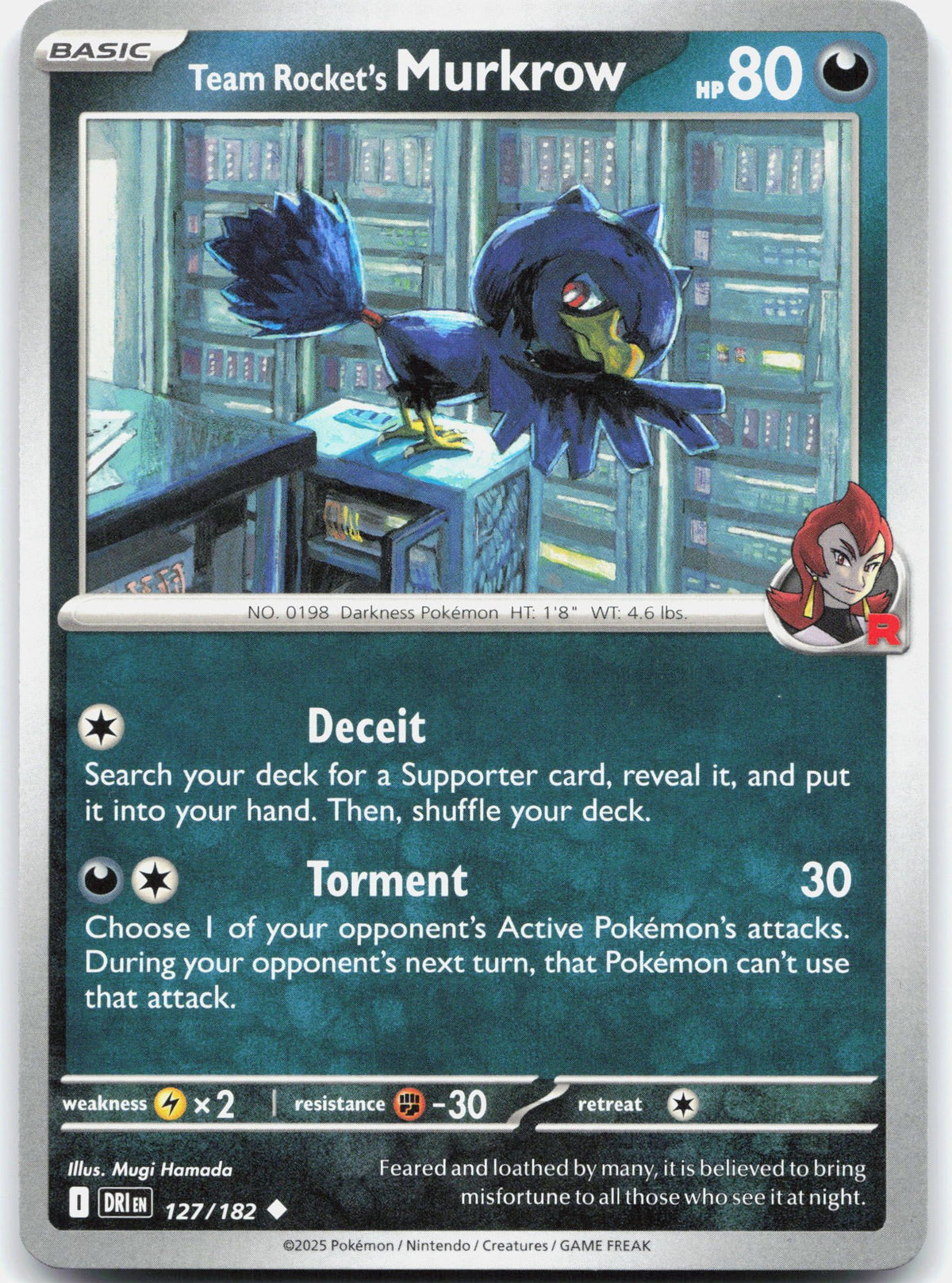Team Rocket's Murkrow 127 - SV10: Destined Rivals