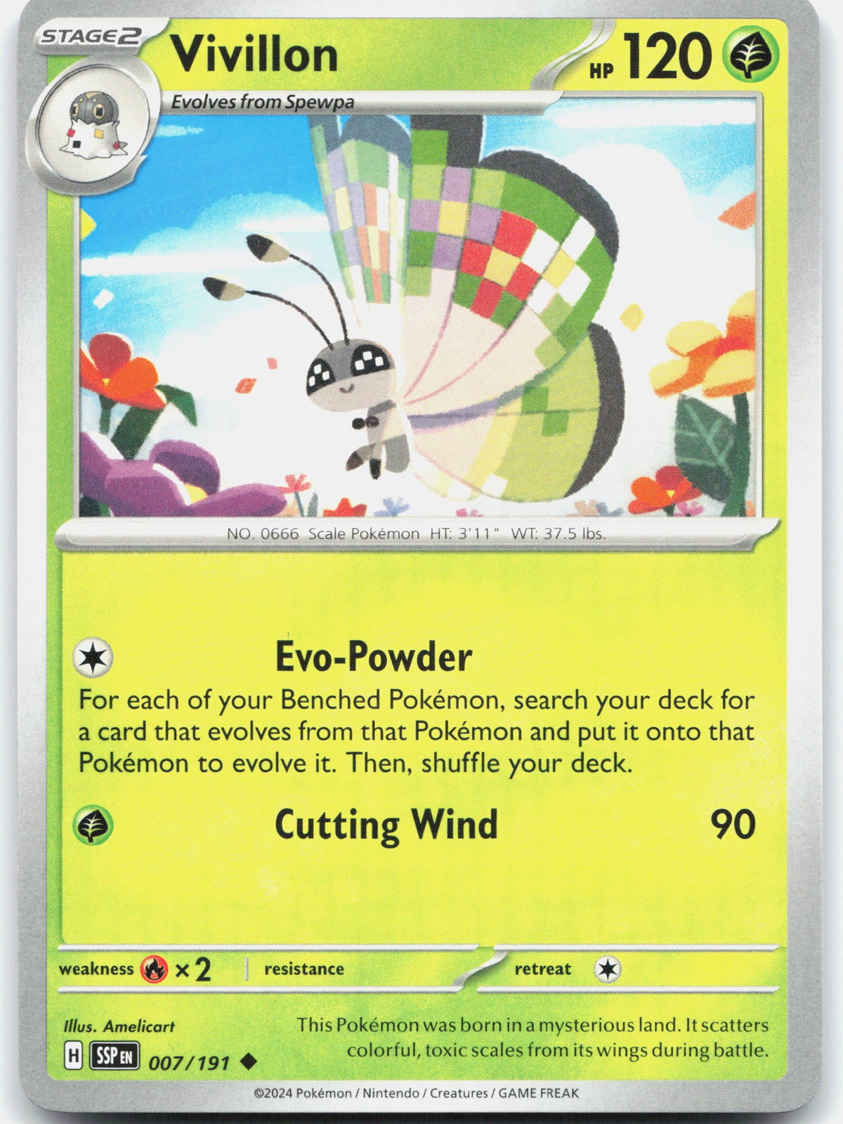 Vivillon 007 (Normal) - SV08: Surging Sparks