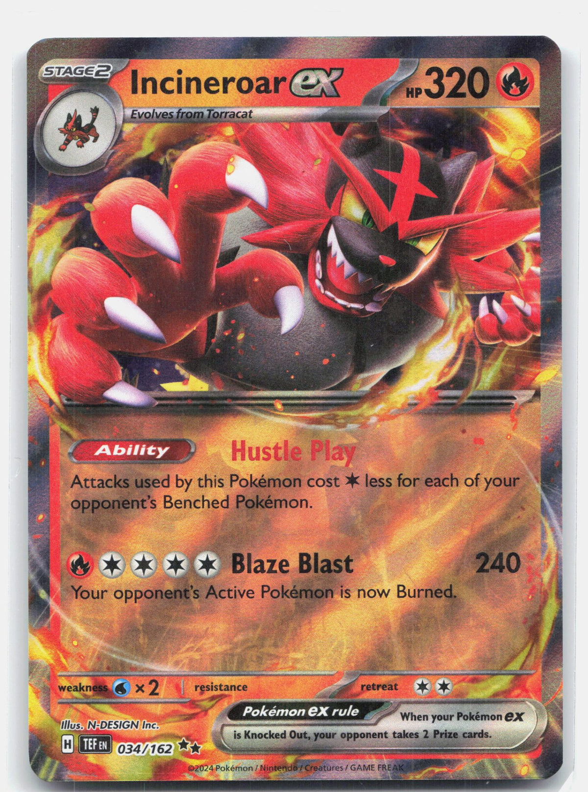 Incineroar ex - 034/162