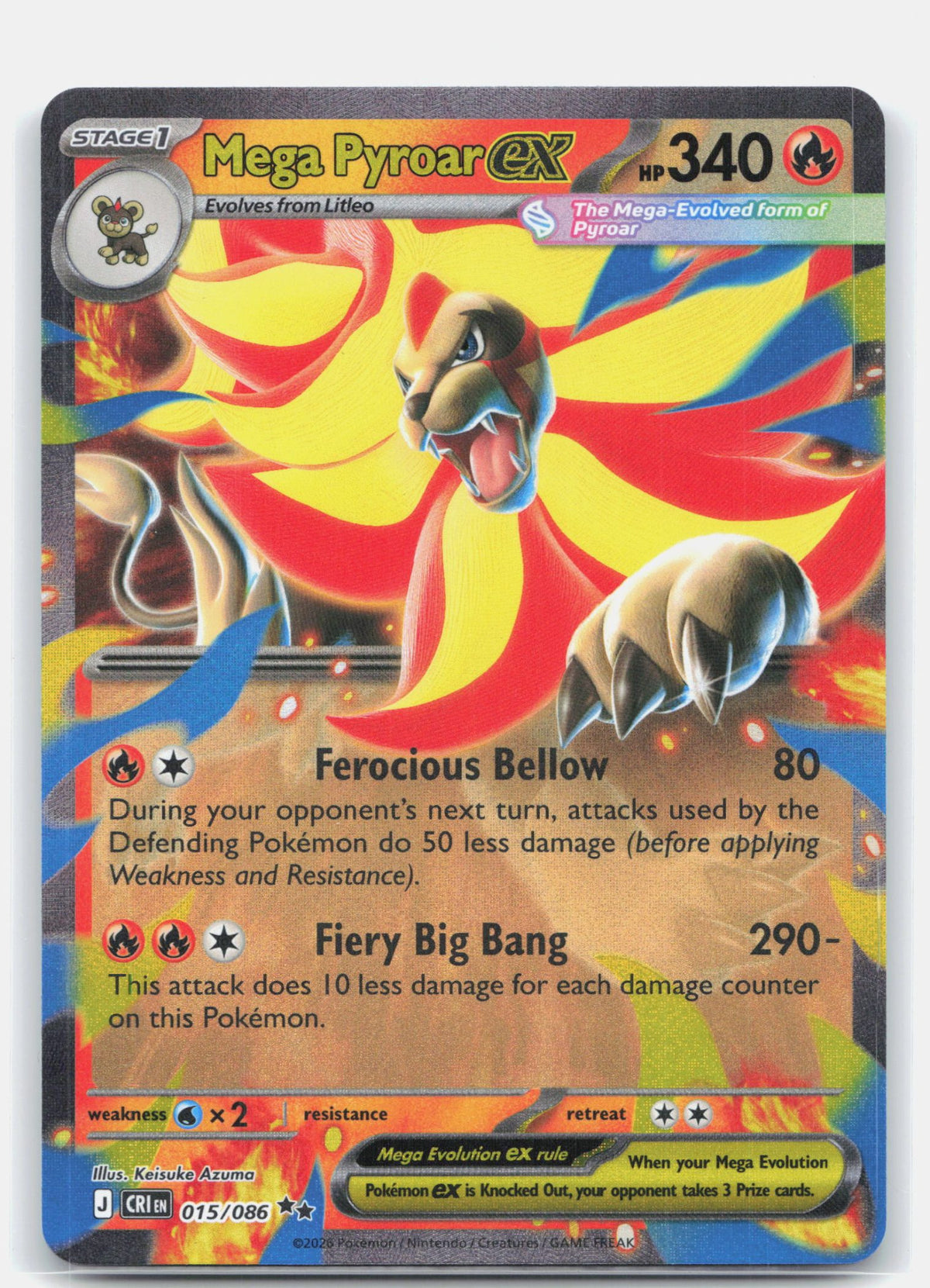 Mega Pyroar ex - 015/086