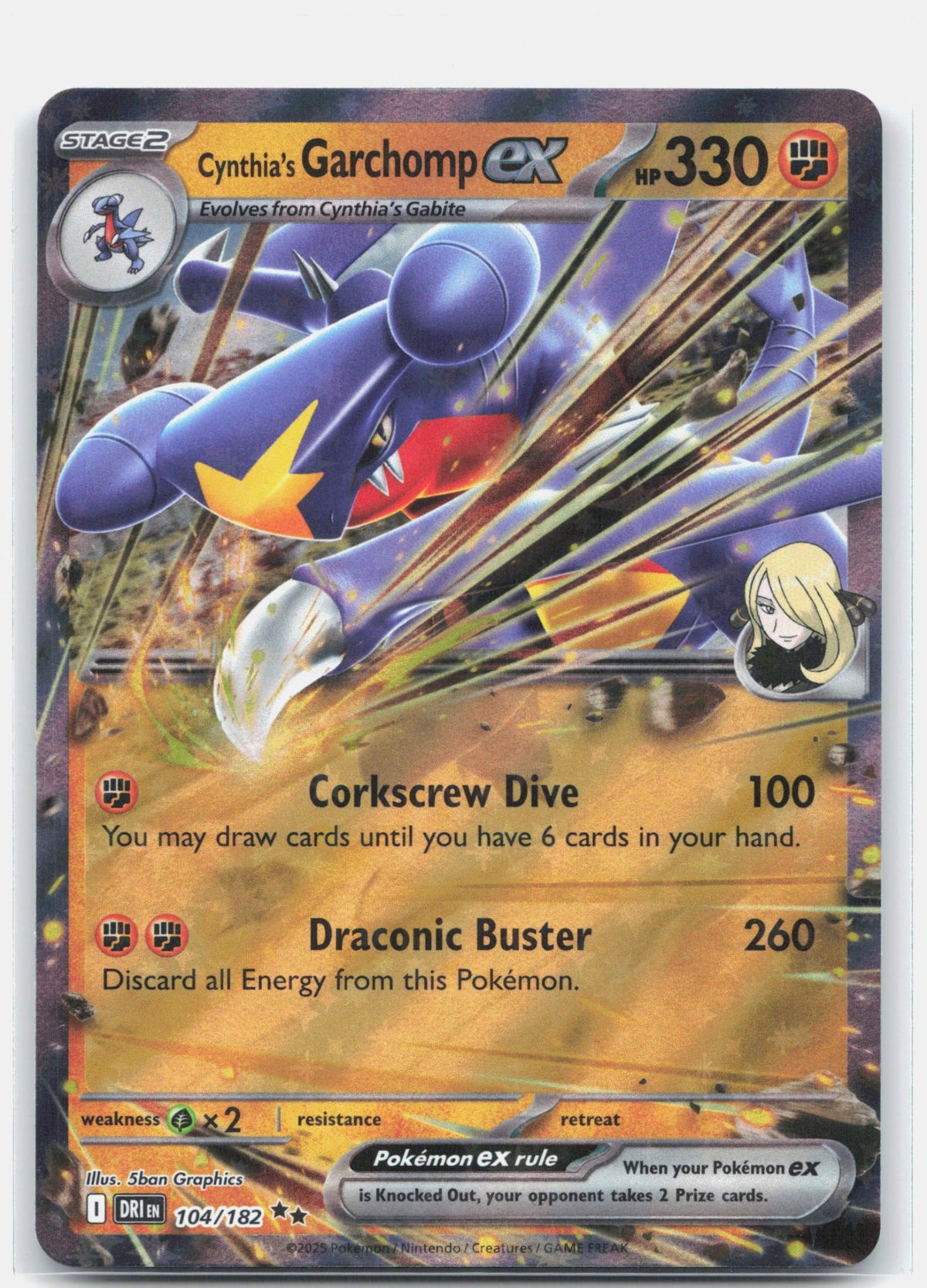 Cynthia's Garchomp ex - 104/182