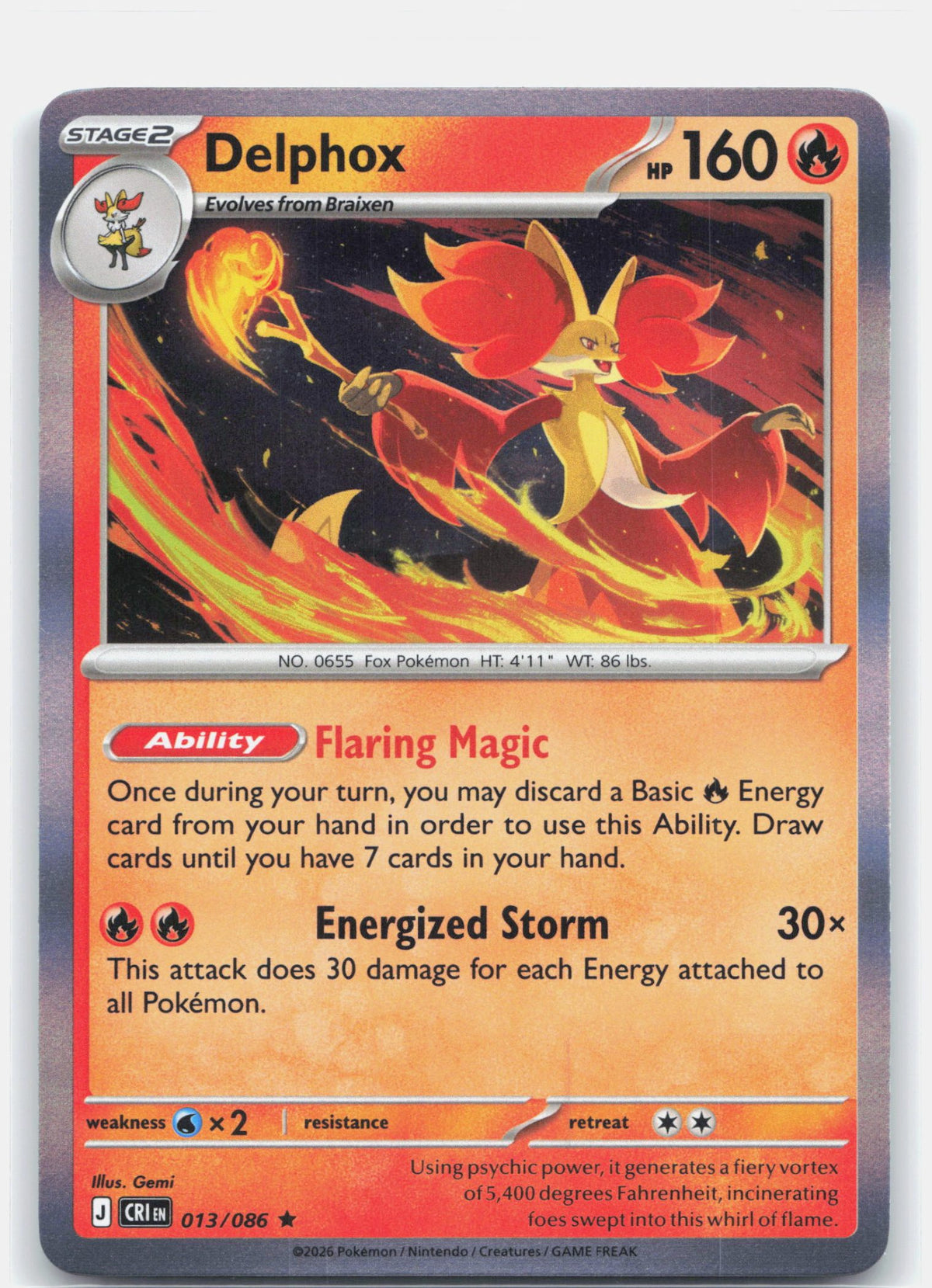 Delphox 013 - ME04: Chaos Rising - Holofoil