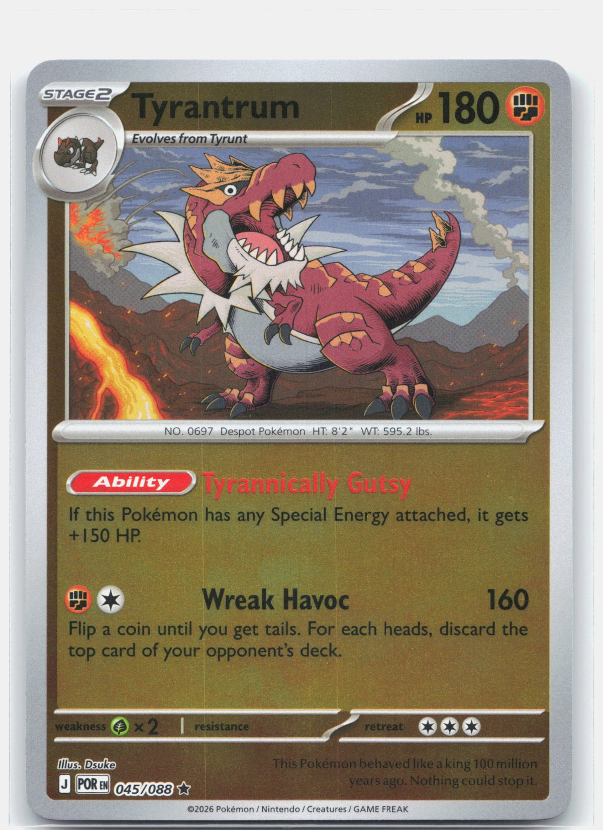Tyrantrum 045 - ME03: Perfect Order - Reverse Holofoil