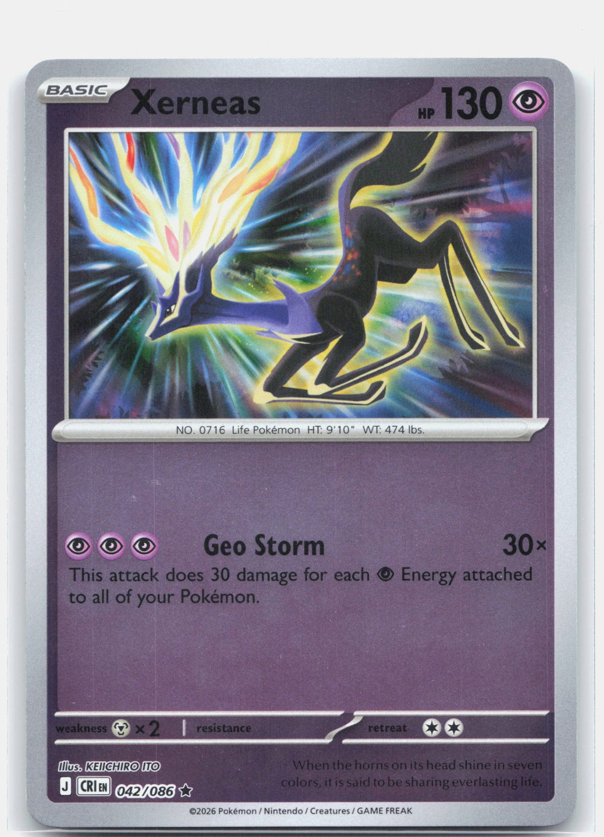 Xerneas 042 - ME04: Chaos Rising - Reverse Holofoil