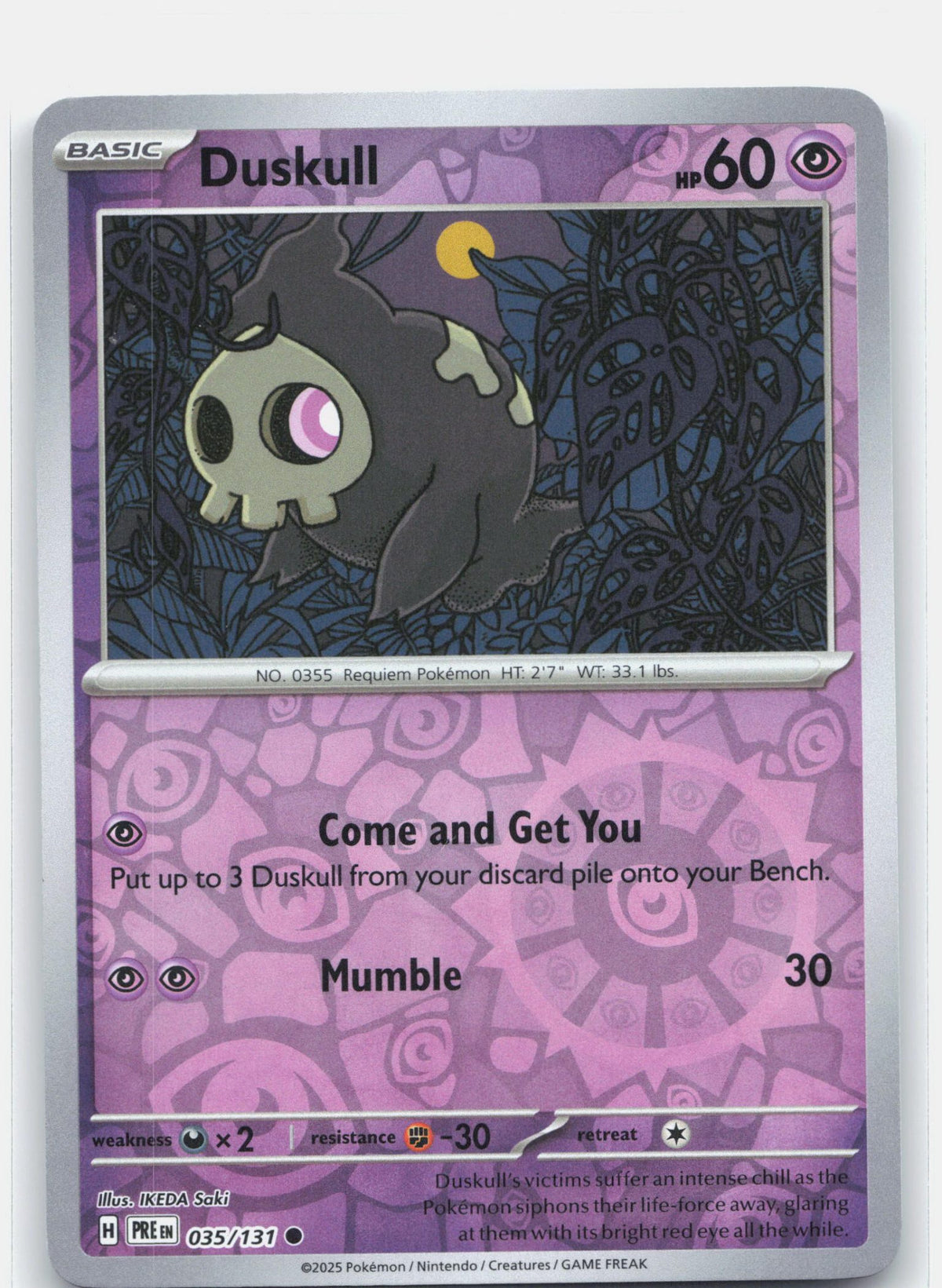 Duskull 035 - SV: Prismatic Evolutions - Reverse Holofoil