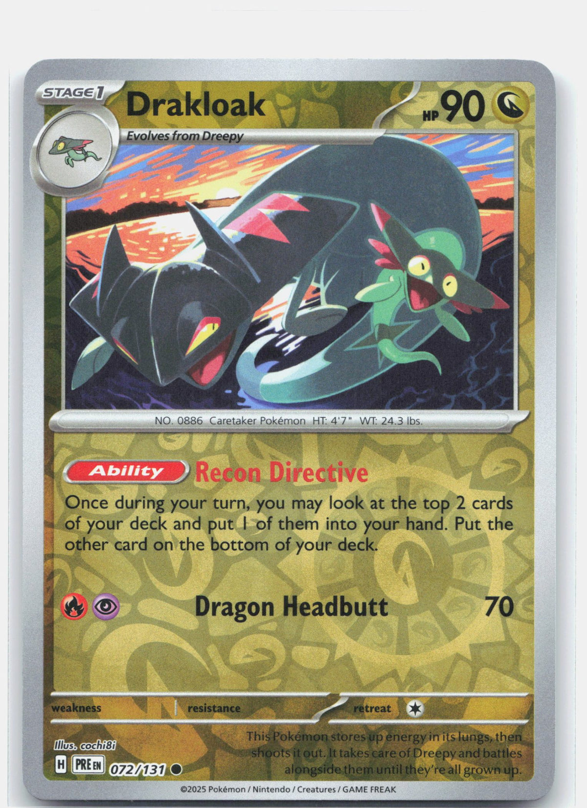 Drakloak 072 - SV: Prismatic Evolutions - Reverse Holofoil