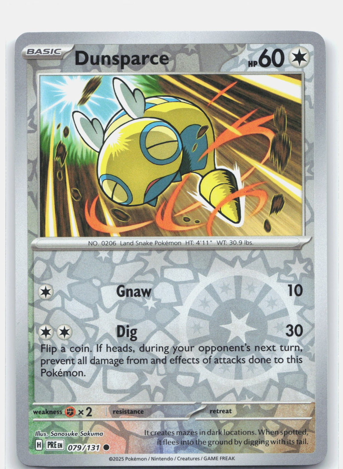 Dunsparce 079 - SV: Prismatic Evolutions - Reverse Holofoil