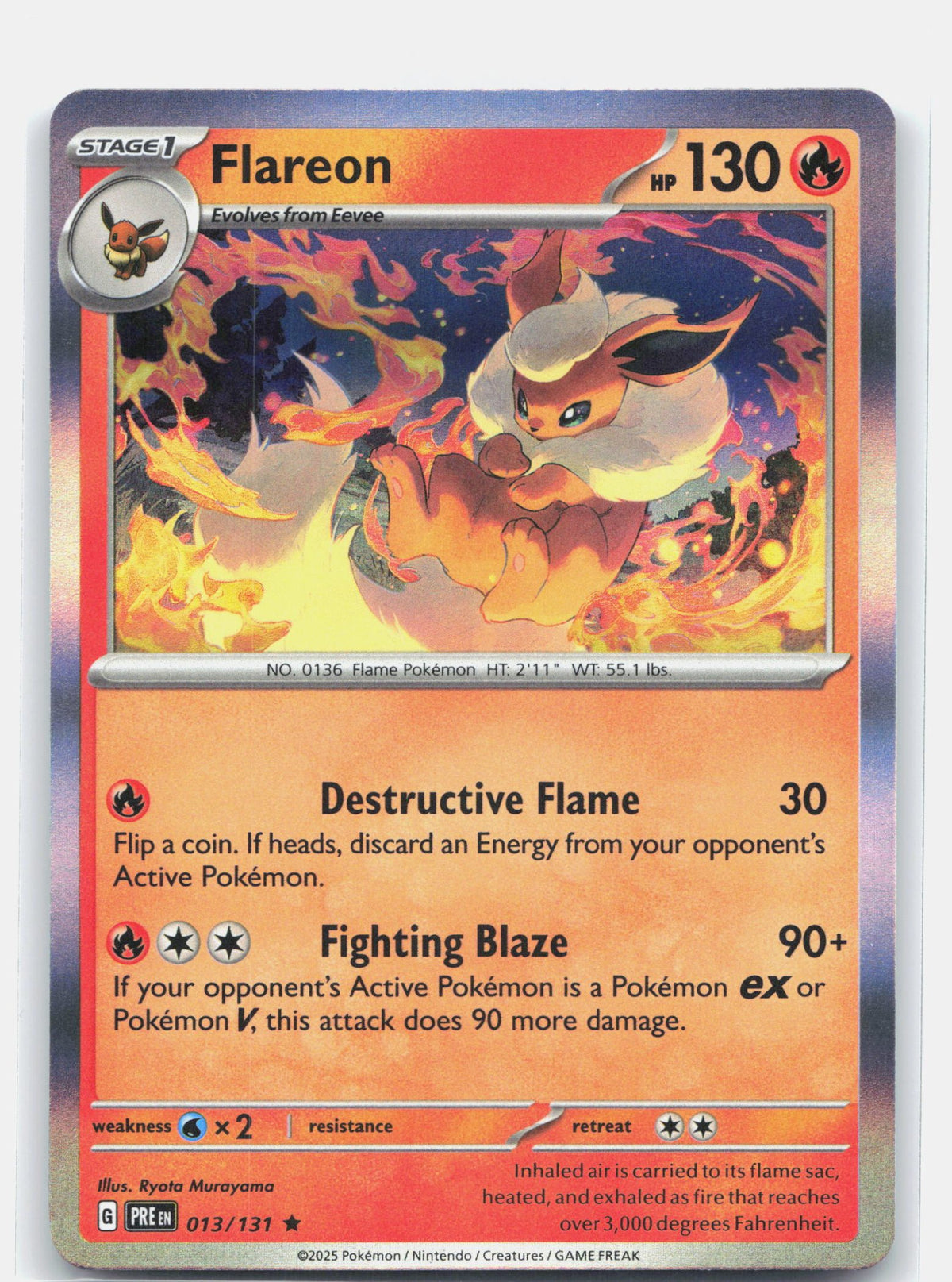 Flareon 013 - SV: Prismatic Evolutions - Holofoil