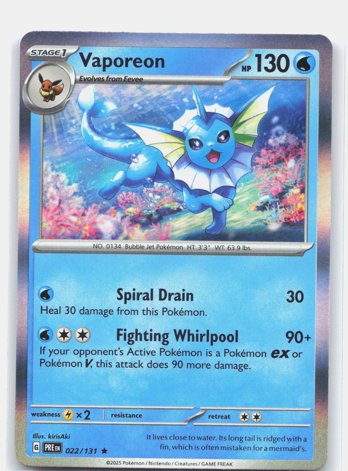 Vaporeon 022 - SV: Prismatic Evolutions - Holofoil