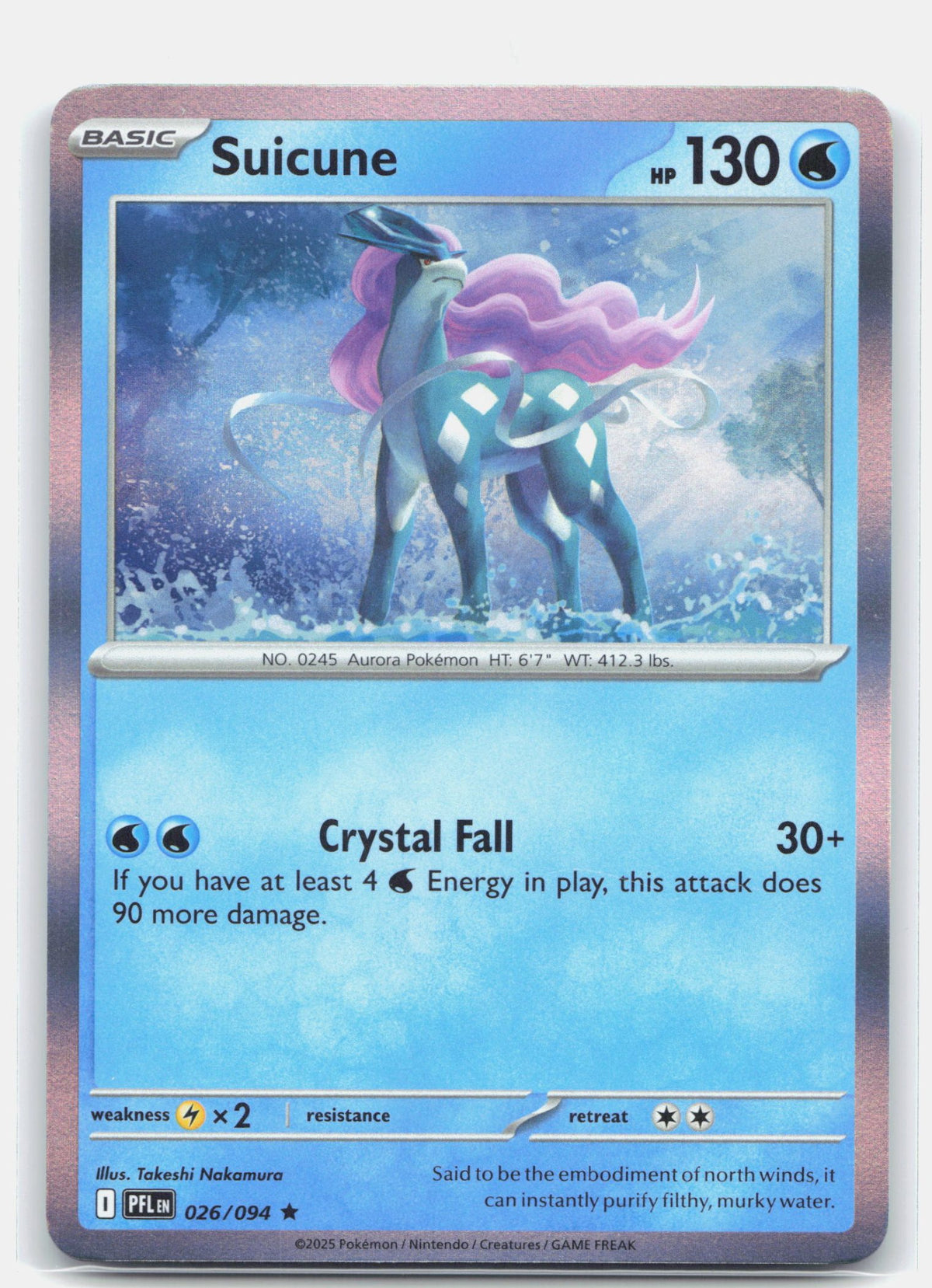 Suicune 026 - ME02: Phantasmal Flames - Holofoil