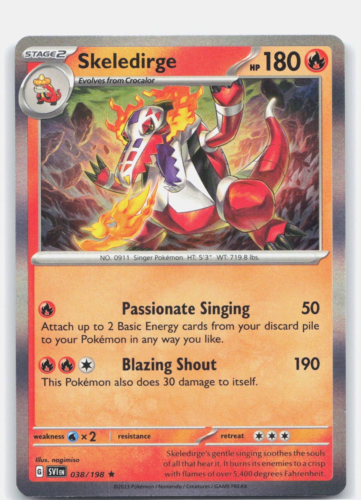 Skeledirge 038 - SV01: Scarlet & Violet Base Set - Holofoil