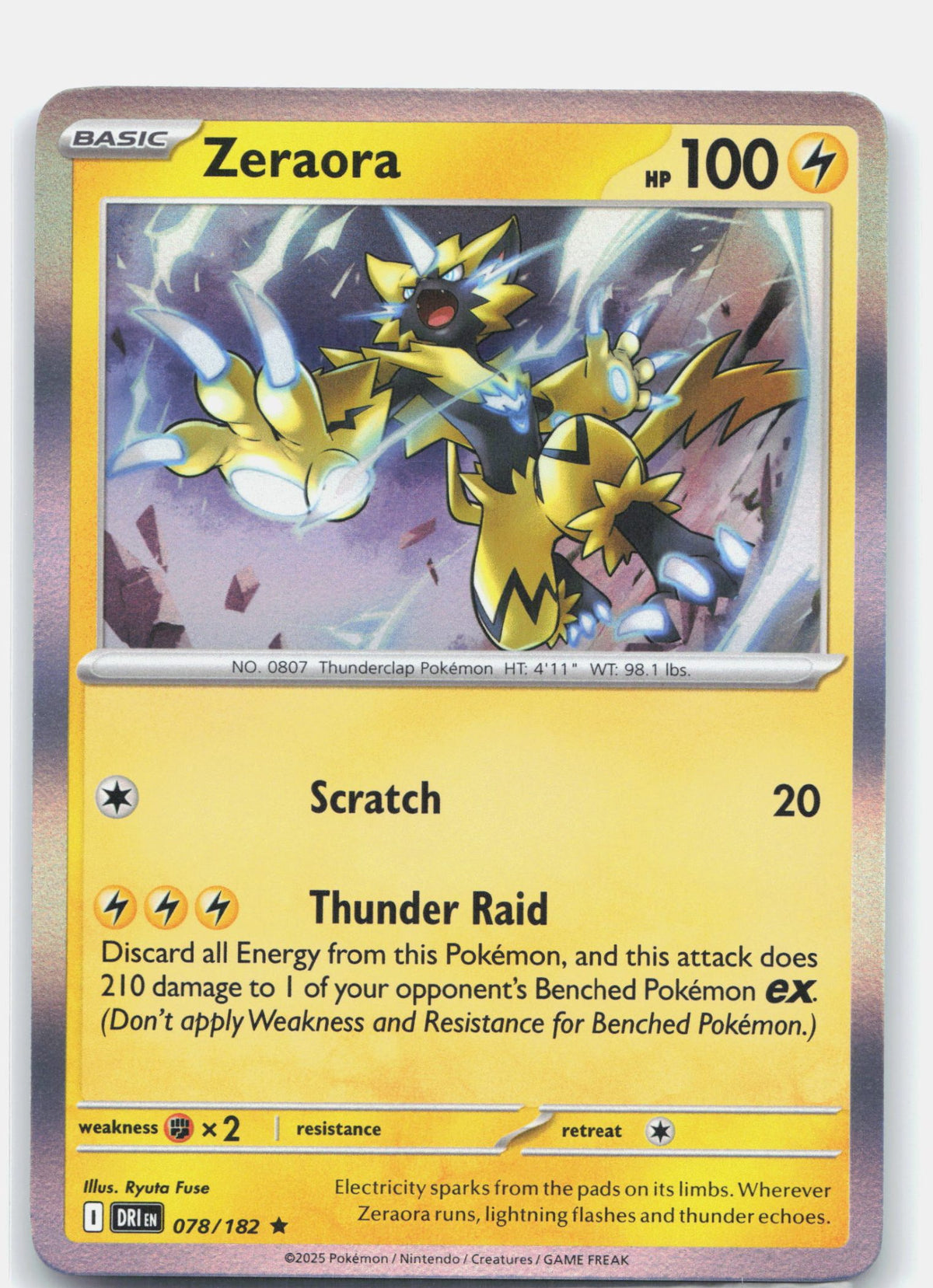 Zeraora 078 - SV10: Destined Rivals - Holofoil