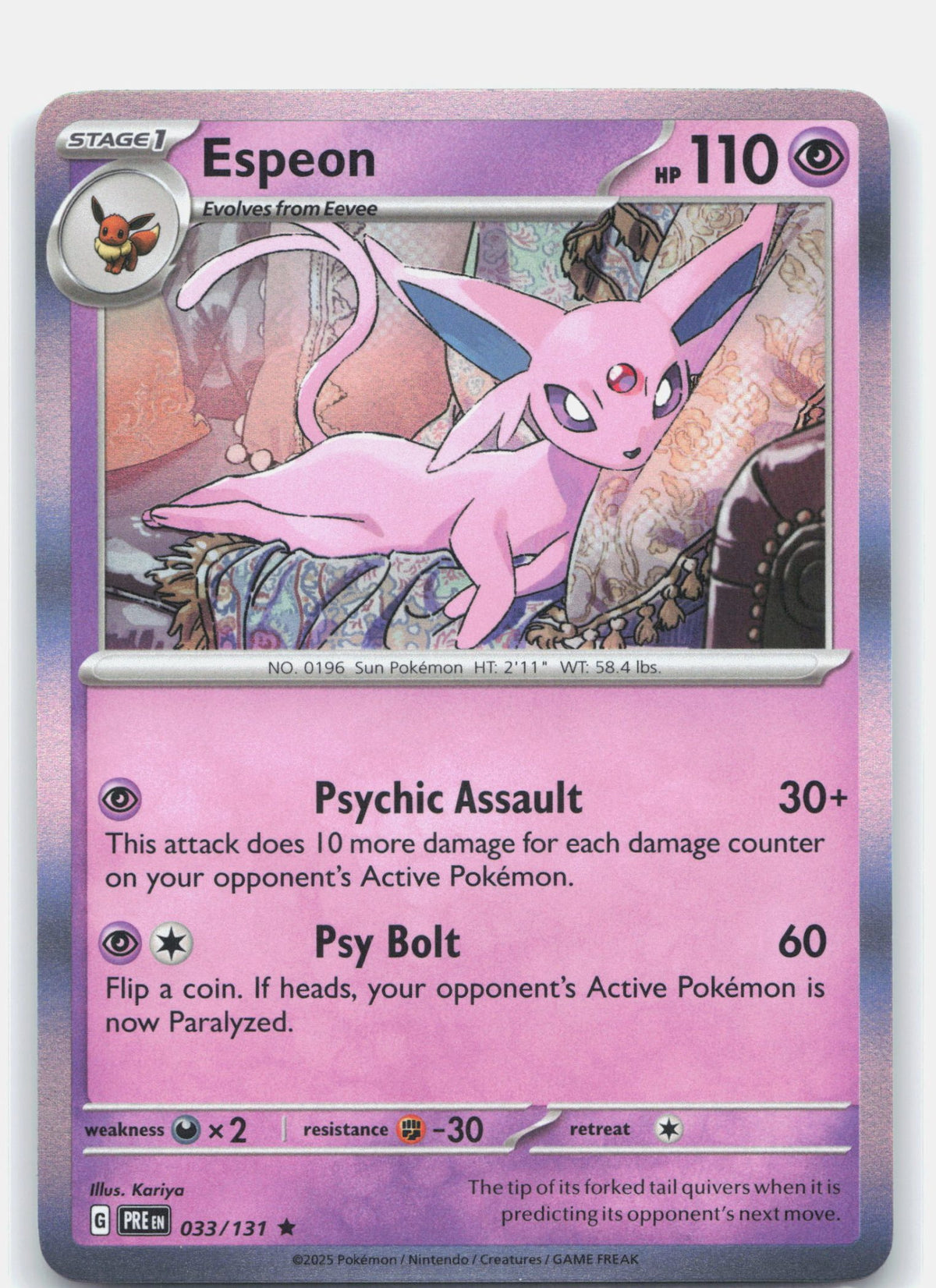 Espeon 033 - SV: Prismatic Evolutions - Holofoil