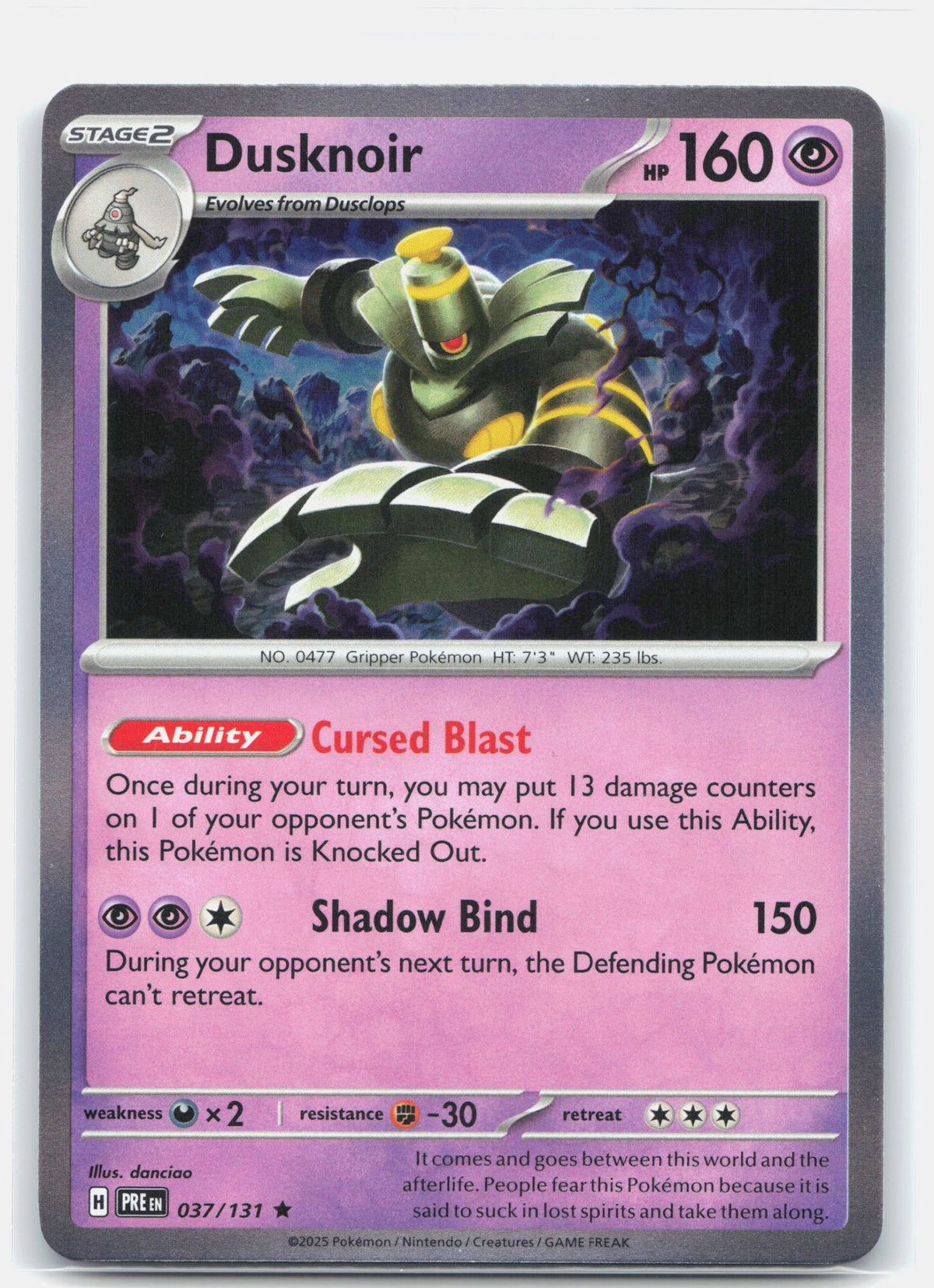 Dusknoir 037 - SV: Prismatic Evolutions - Holofoil