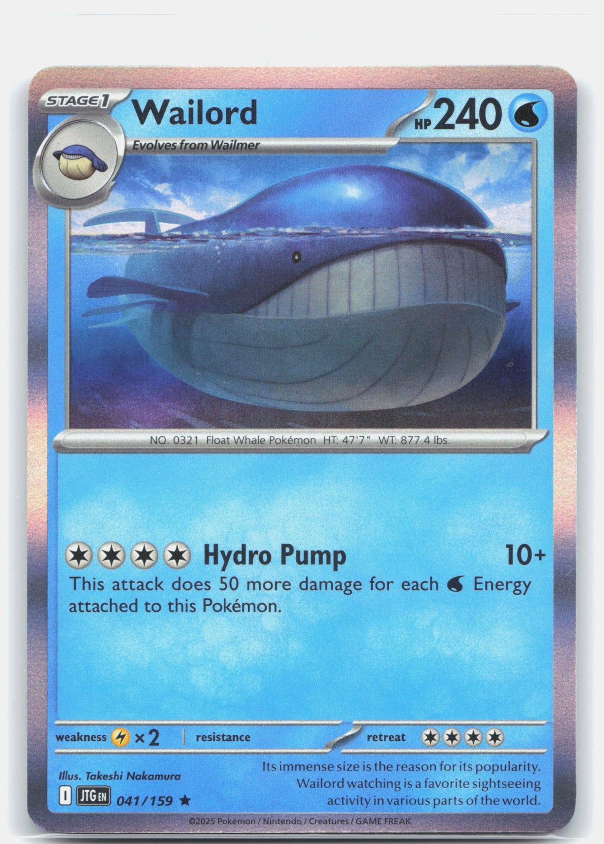 Wailord 041 - SV09: Journey Together - Holofoil