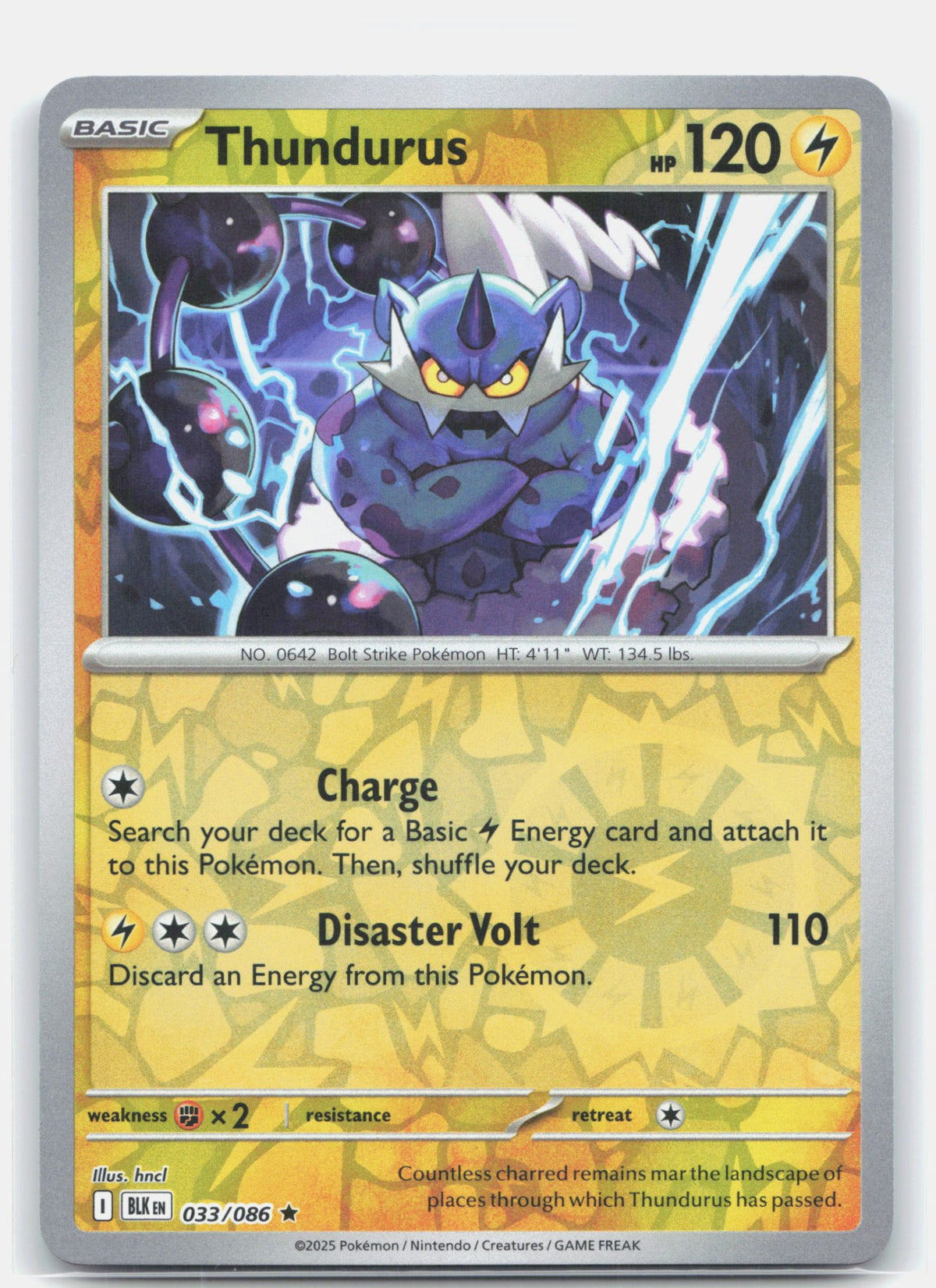 Thundurus 033 - SV: Black Bolt - Reverse Holofoil